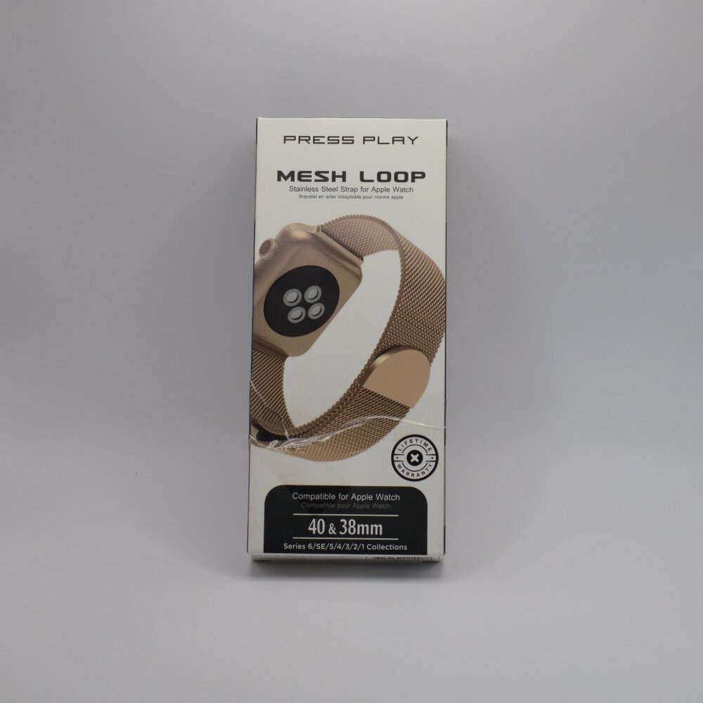 Press Play Mesh Loop Stainless Steel Strap for Apple Watch (40 & 38mm)